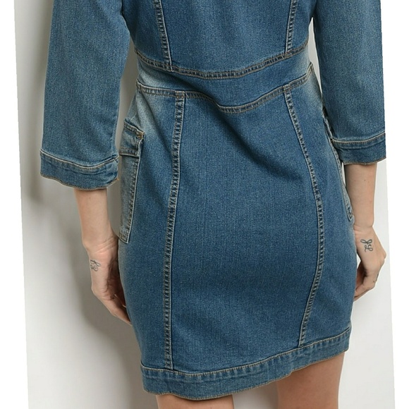 DARK DENIM DRESS - Picture 5 of 7